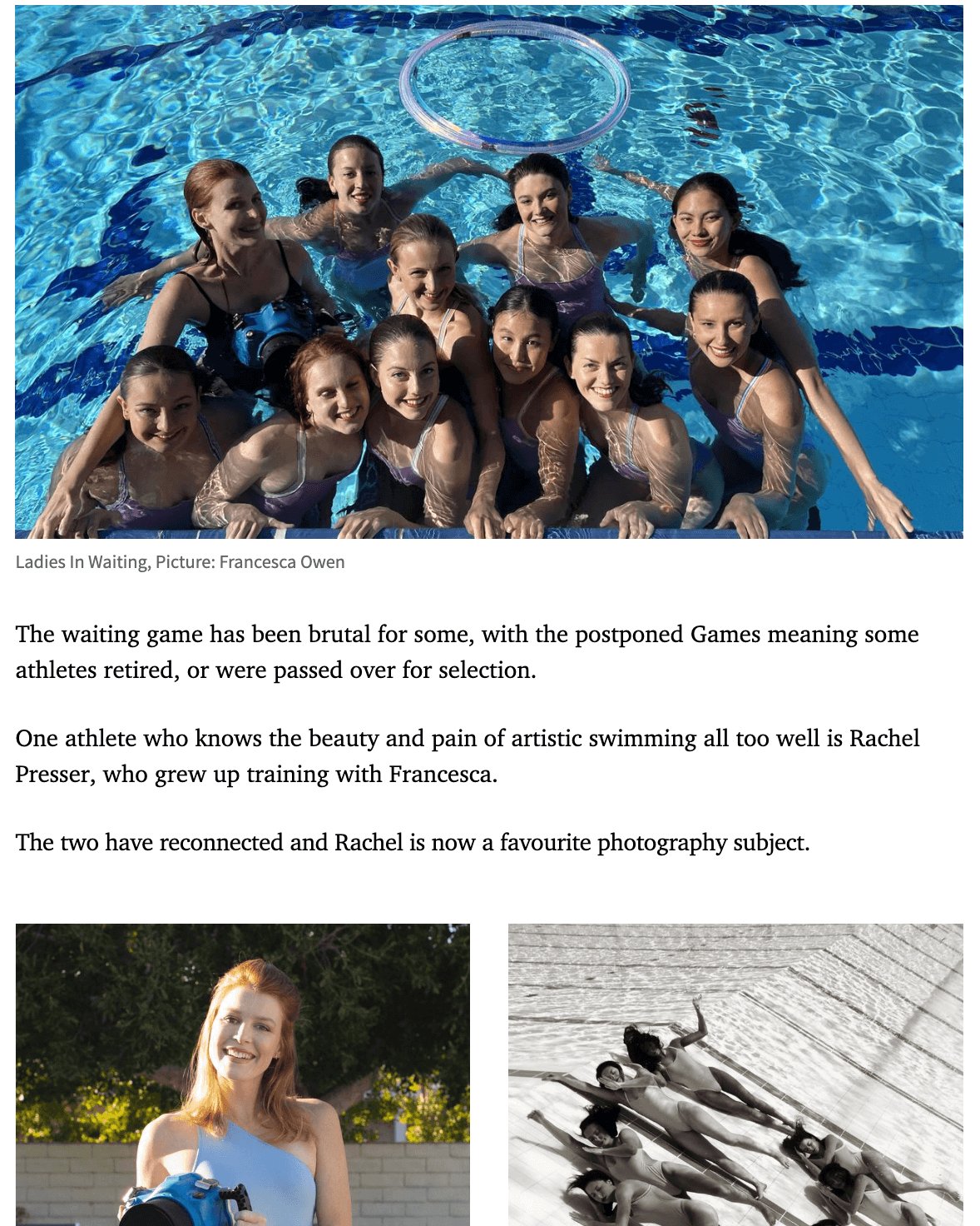 The Daily Telegraph Article Olympic Games Francesca Owen