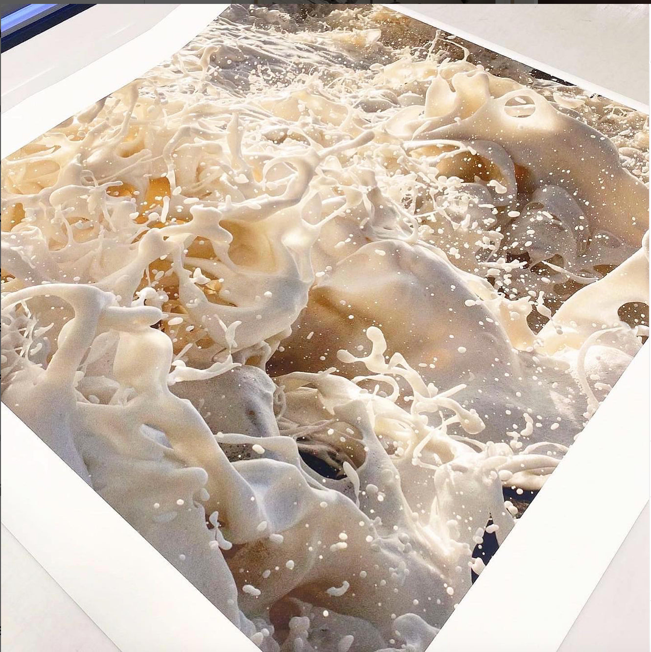 Wild Seas Part I, V 2 by Francesca Owen showcases a dynamic scene of frothy, crashing ocean waves in white and beige hues. The intricate details capture the texture and movement of the foamy water, evoking a sense of motion and energy. Available as a limited edition print on fine art paper for an exquisite finish.